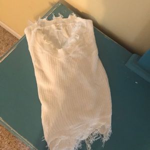 Distressed V neck Sweater Small